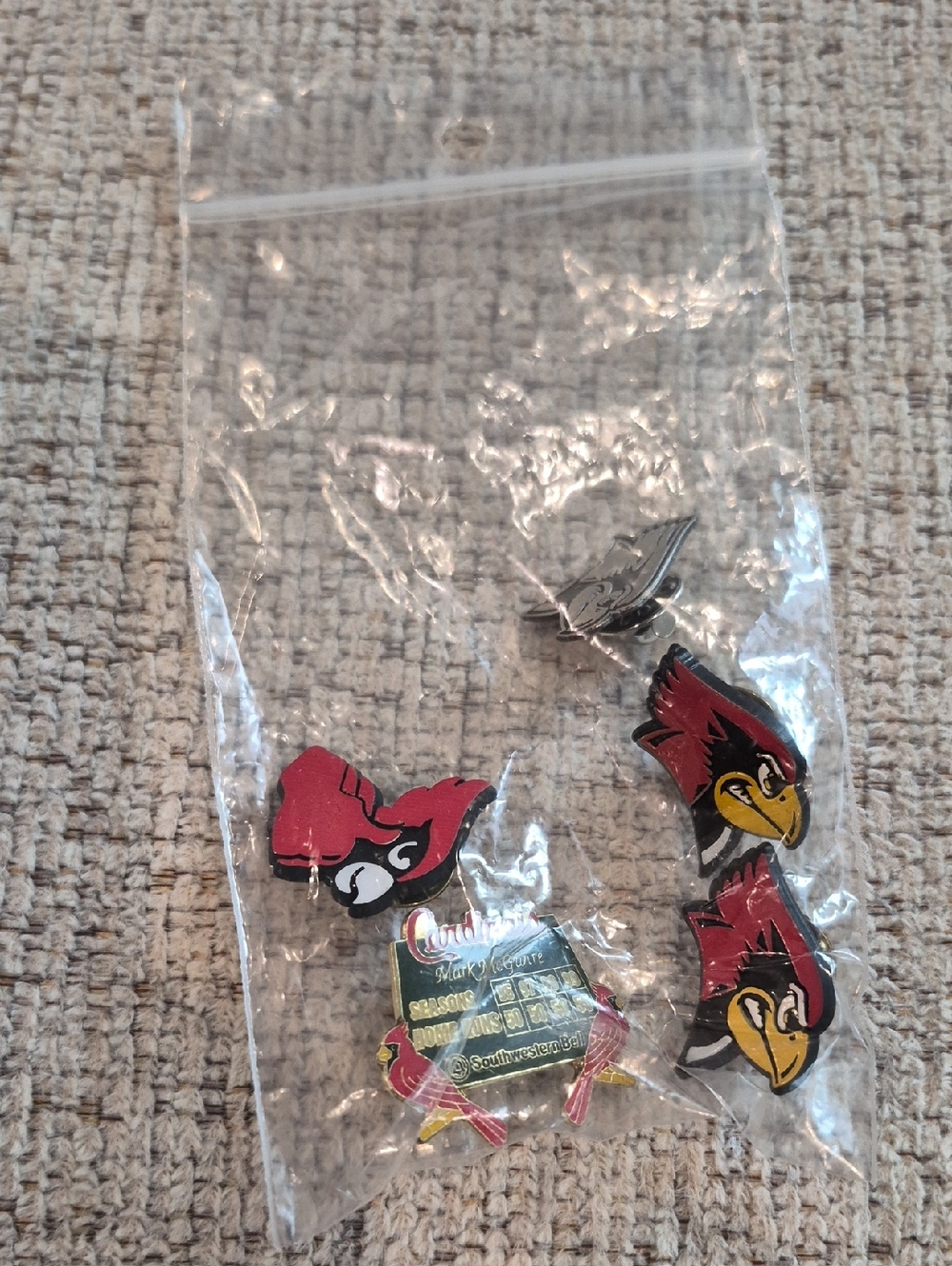 Red Cardinal Enamel Lapel Assorted Pins 5 Set